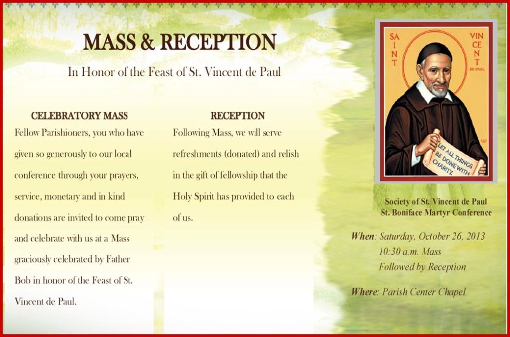 Mass and Reception Poster 26October2013
