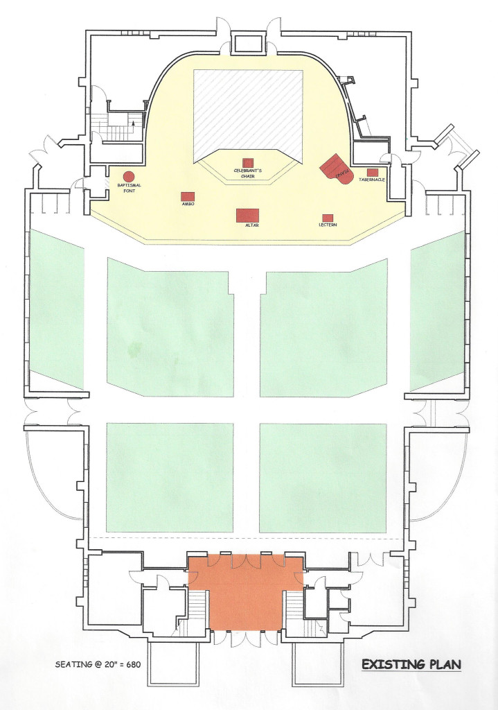 Our Church building's current floor plan.