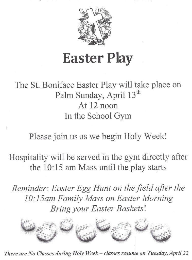 Easter Play Flyer