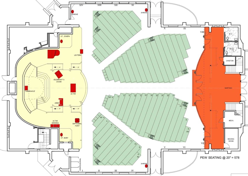 "Overhead" view of proposed floor plan.