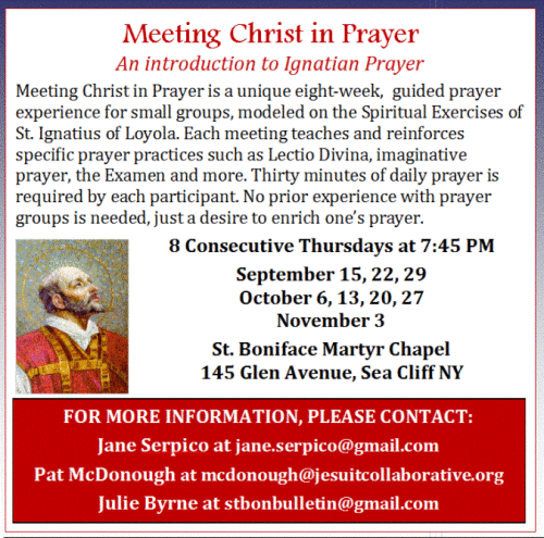Meeting Christ in Prayer Bulletin Ad