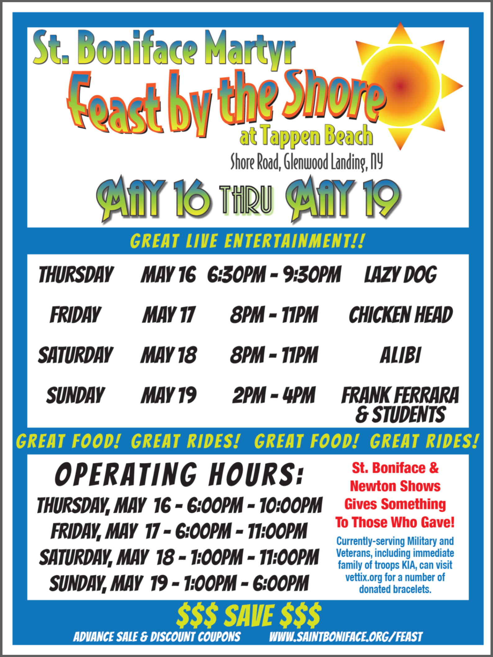 Feast by the Shore May 16 20 St. Boniface Martyr Parish